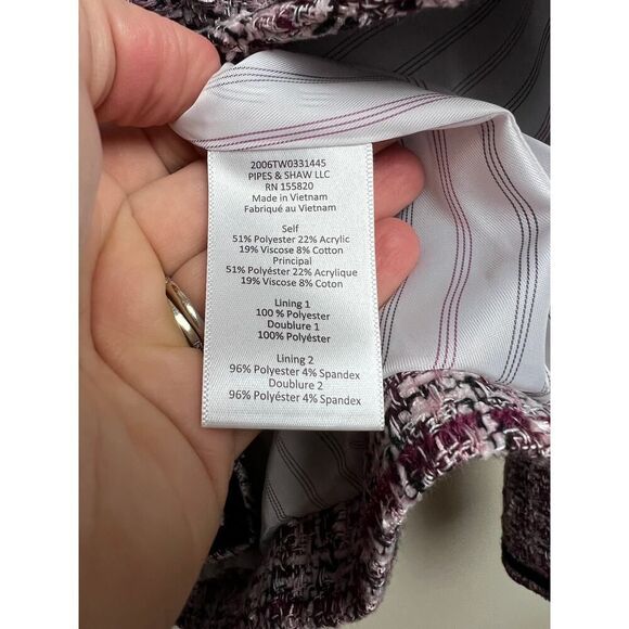 Veronica Beard Pink and Black Checkered Blazer - Picture 6 of 10